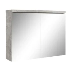 Badplaats Badkamerkast Paso 80 x 20 x 60 cm - Beton Grijs - Spiegelkast Badkamer