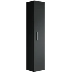 Badplaats Badkamerkast Pluto 30 x 30 x 150 cm - Zwart - Hangende Badkamerkasten