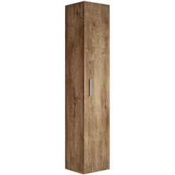 Badplaats Badkamerkast Pluto 30 x 30 x 150 cm - Bruin eiken - Hangende