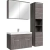 Badplaats Badkamermeubel Set Paso 80 x 40 cm - Grijs Eiken - Badmeubel met