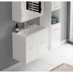 Badplaats Badkamermeubel Set Montreal 60 cm - Wit Hoogglans - Badmeubel met