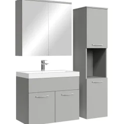 Badplaats Badkamermeubel Set Montreal 60 cm - Mat Grijs - Badmeubel met