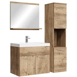 Badplaats Badkamermeubel Set Montreal 60 x 35 cm - Kastanje Eiken - Badmeubel