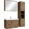 Badplaats Badkamermeubel Set Paso 80 x 40 cm - Bruin Eiken - Badmeubel met