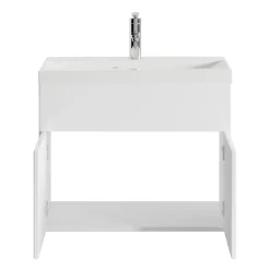 Badplaats Badkamermeubel Montreal 60 x 35 cm – Hoogglans Wit – Wastafel met