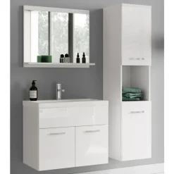 Badplaats Badkamermeubel Montreal 60 x 35 cm – Hoogglans Wit – Wastafel met
