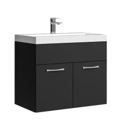 Badplaats Badkamermeubel Montreal 60 x 35 cm – Mat Zwart – Wastafel met