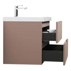 Badplaats Badkamermeubel Set Thermis 80cm - Roze - Badmeubel met Wastafel