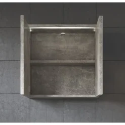 Badplaats Spiegelkast Toledo 60 x 20 x 60 cm - Beton Grijs - Badkamerkast