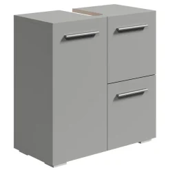 Badplaats Wastafel Onderkast Mars 60 x 30 x 60 cm - Mat Grijs - Badkamerkast –