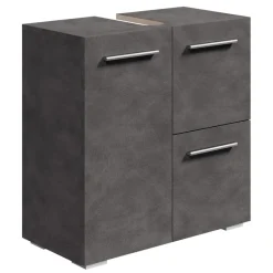 Badplaats Wastafel Onderkast Mars 60 x 30 x 60 cm - Donker Grijs - Badkamerkast