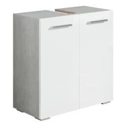 Badplaats Wastafel Onderkast Jupiter 60 x 30 x 60 cm - Beton grijs met wit -