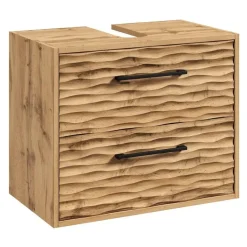 Badplaats Wastafel Onderkast Etna 60 x cm 35 cm x 50 cm - Eiken - Badkamerkast –