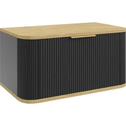 Badplaats Wastafelkast Romero 80 cm - Zwart - Badmeubel met 1 Lade en Bovenblad