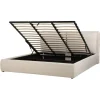 BAJONNA - Bed met opbergruimte - Lichtbeige - 180 x 200 cm - Polyester