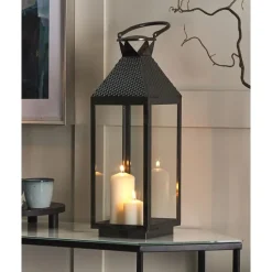 BALI - Lantaarn - Zwart - RVS