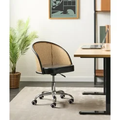 BALTIMORE - Bureaustoel - Zwart - Kunstleer