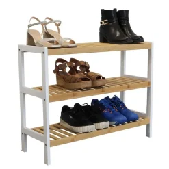 Bamboe schoenenrek 3 laags