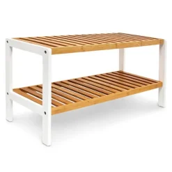 Bamboe schoenenrek 2 laags