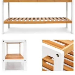 Bamboe schoenenrek 2 laags
