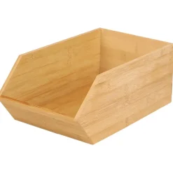 Bambou & Co Stapelbare opbergmand 1 vaks - 18x31x12 cm - bamboe