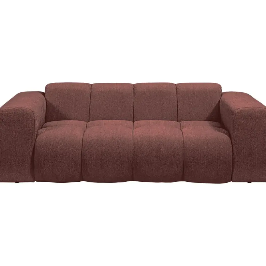 Bank Beau 2-zits - stof Raven - wijnrood