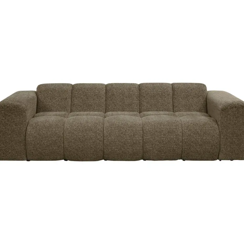 Bank Beau 3-zits - stof Raven - bruin