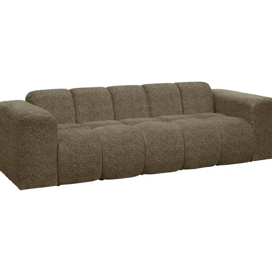 Bank Beau 3-zits - stof Raven - bruin