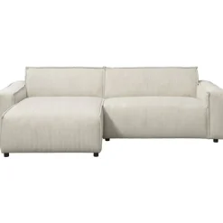 Bank Brooklyn met chaise longue links - Soop - crème