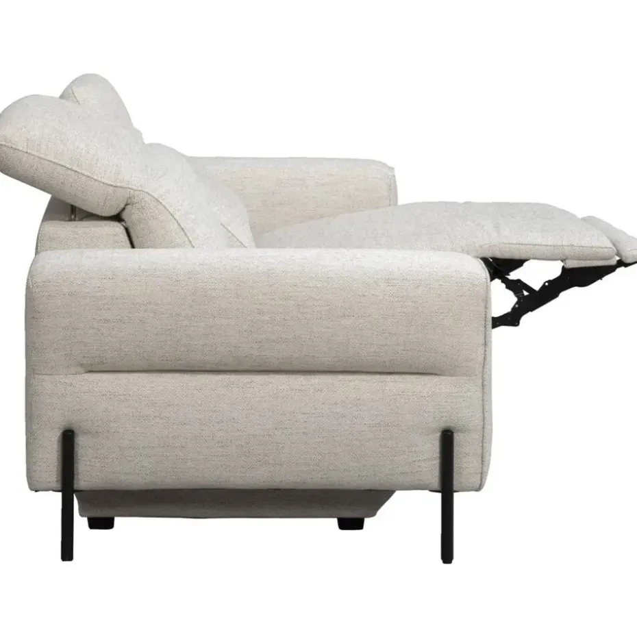 Bank Dave 3-zits - elektrisch verstelbaar - lichtgrijs