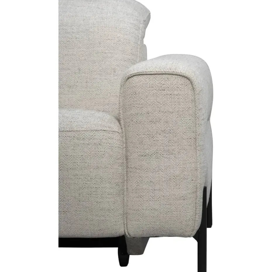 Bank Dave 3-zits - elektrisch verstelbaar - lichtgrijs