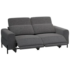 Bank Dave 3-zits - elektrisch verstelbaar - stof Chacha - grijs