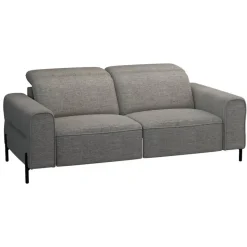 Bank Dave 3-zits - elektrisch verstelbaar - stof Pure - grijs