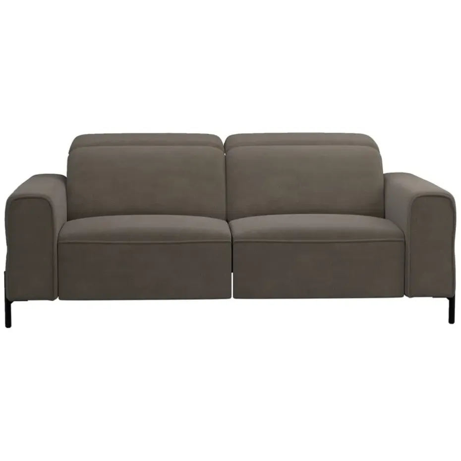 Bank Dave 3-zits - elektrisch verstelbaar - stof Billy Joe - grijs