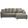 Bank Elsa met chaise longue rechts - stof Eden - taupe