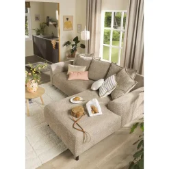 Bank Elsa met chaise longue links - stof Anthology - taupe