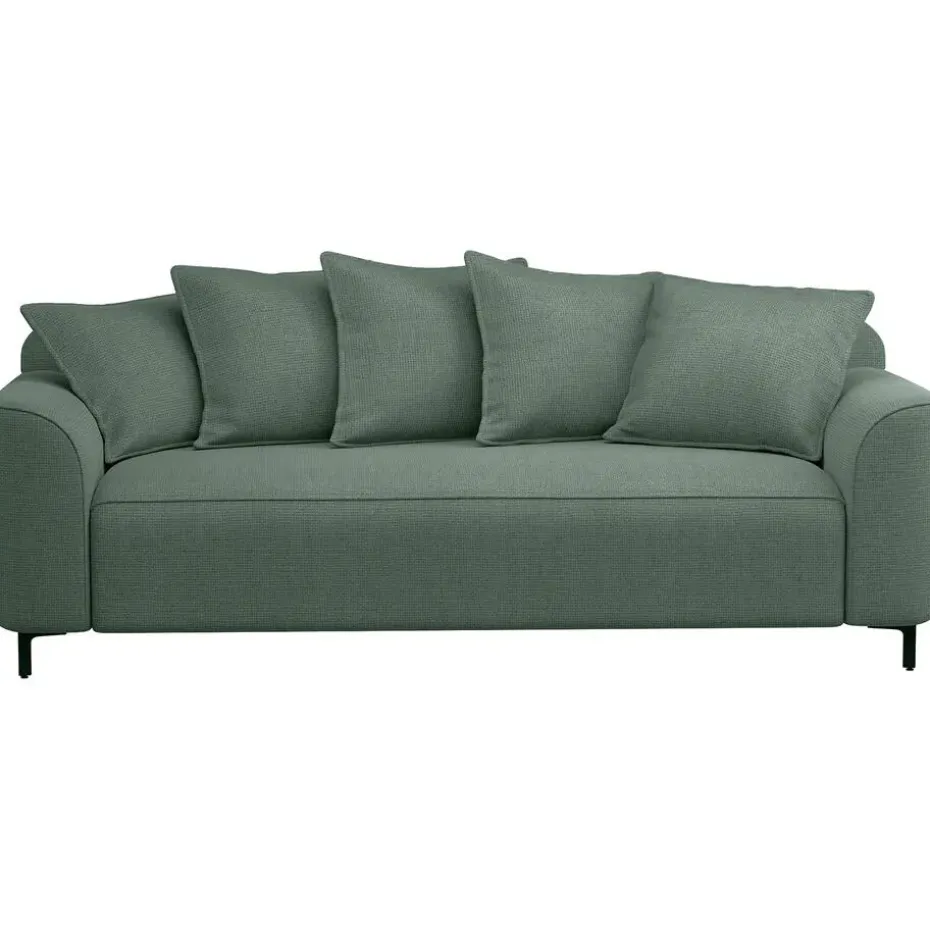 Bank Elsa 3-zits - stof Eden - saliegroen