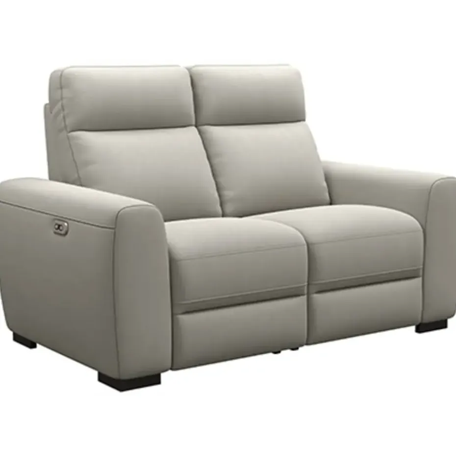 Bank James elektrisch verstelbaar 2-zits - stof Gaucho - lichtgrijs