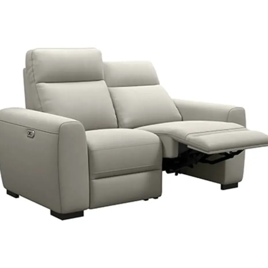 Bank James elektrisch verstelbaar 2-zits - stof Gaucho - lichtgrijs