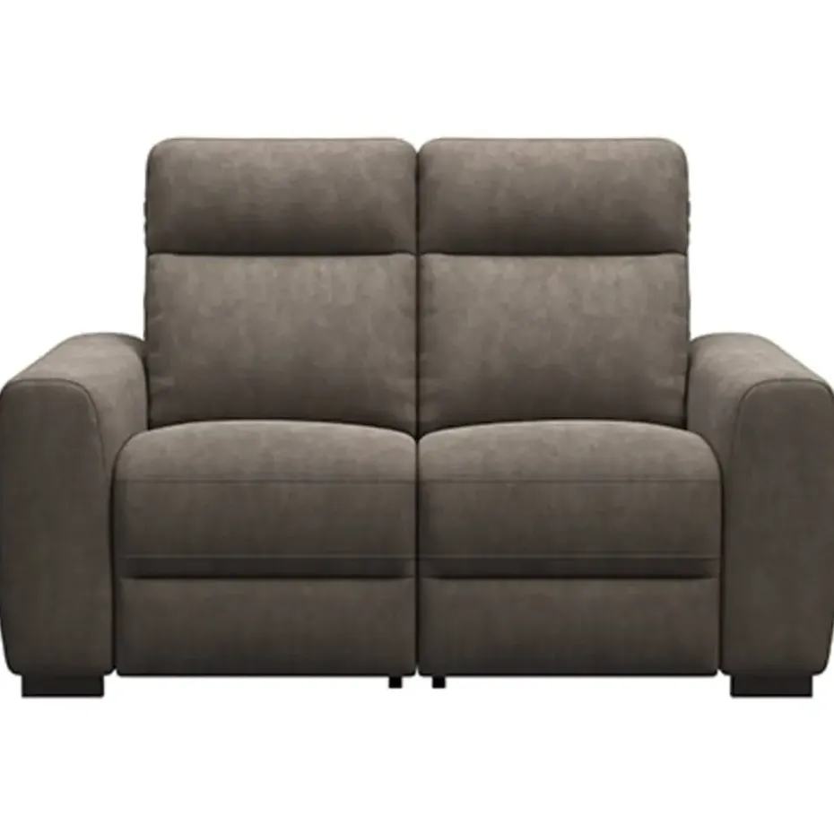 Bank James elektrisch verstelbaar 2-zits - stof Billy Joe - grijs