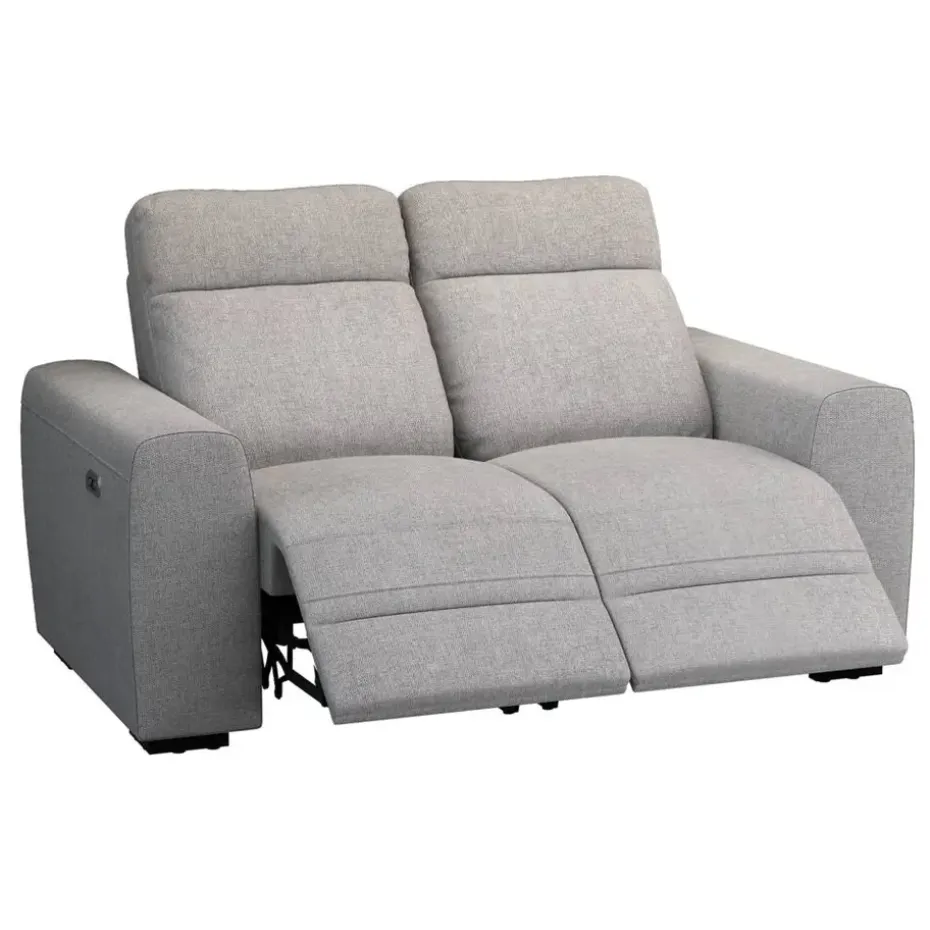 Bank James elektrisch verstelbaar 2-zits - stof Belfast - grijs