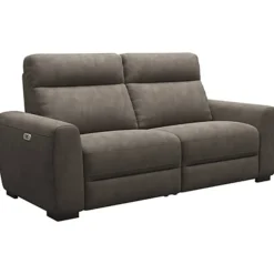 Bank James elektrisch verstelbaar 3-zits - stof Billy Joe - grijs