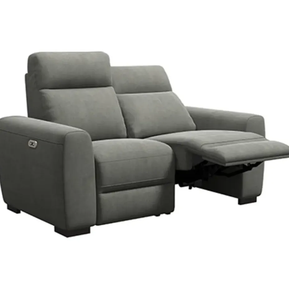 Bank James elektrisch verstelbaar 2-zits - stof Gaucho - donkergrijs