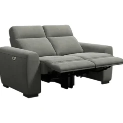 Bank James elektrisch verstelbaar 2-zits - stof Gaucho - donkergrijs