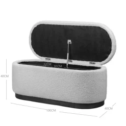 Bank met opbergruimte en mosterdgeel fluweel