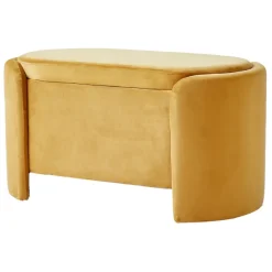 Bank met opbergruimte in witte lussen