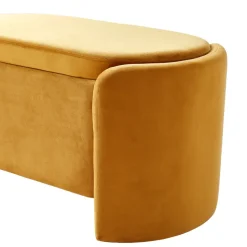 Bank met opbergruimte in witte lussen