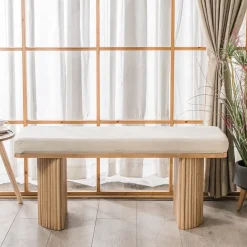 Bank met opbergruimte in fluweel