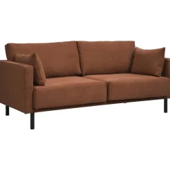 Bank Siem 2,5-zits - ribstof Fjord - terracotta