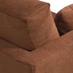 Bank Siem 2,5-zits - ribstof Fjord - terracotta